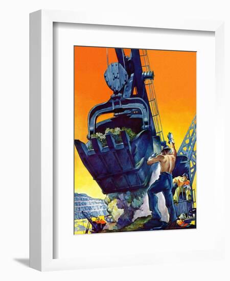 "Steam Shovel,"September 17, 1938-Ski Weld-Framed Giclee Print