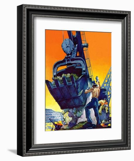 "Steam Shovel,"September 17, 1938-Ski Weld-Framed Giclee Print