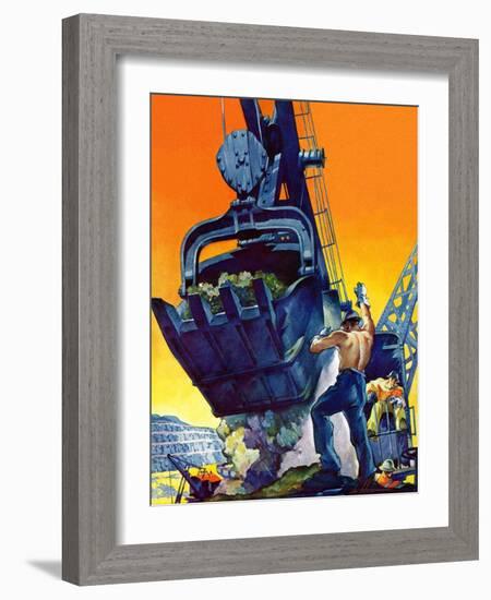 "Steam Shovel,"September 17, 1938-Ski Weld-Framed Giclee Print