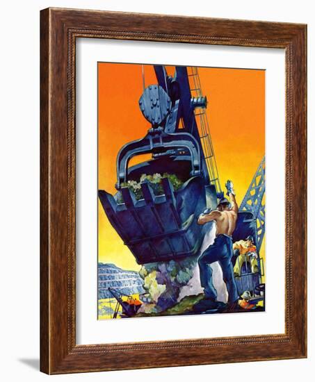 "Steam Shovel,"September 17, 1938-Ski Weld-Framed Giclee Print