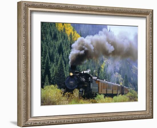 Steam Train, Durango & Silverton Railroad, Silverton, Colorado, USA-Jean Brooks-Framed Photographic Print