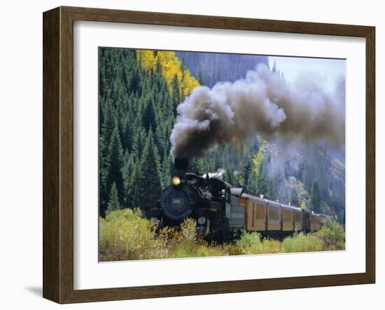 Steam Train, Durango & Silverton Railroad, Silverton, Colorado, USA-Jean Brooks-Framed Photographic Print