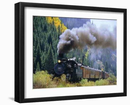 Steam Train, Durango & Silverton Railroad, Silverton, Colorado, USA-Jean Brooks-Framed Photographic Print