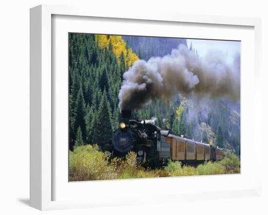 Steam Train, Durango & Silverton Railroad, Silverton, Colorado, USA-Jean Brooks-Framed Photographic Print