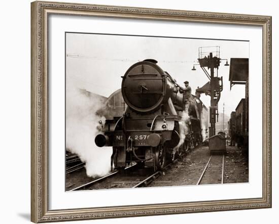 Steam Train Electric Coaling Installation and Inspection Pit at Kings Cross Station, September 1929-null-Framed Photographic Print