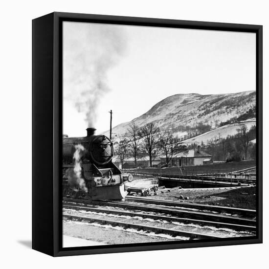 Steam Train Leaving Blair Atholl, 1947-Staff-Framed Premier Image Canvas