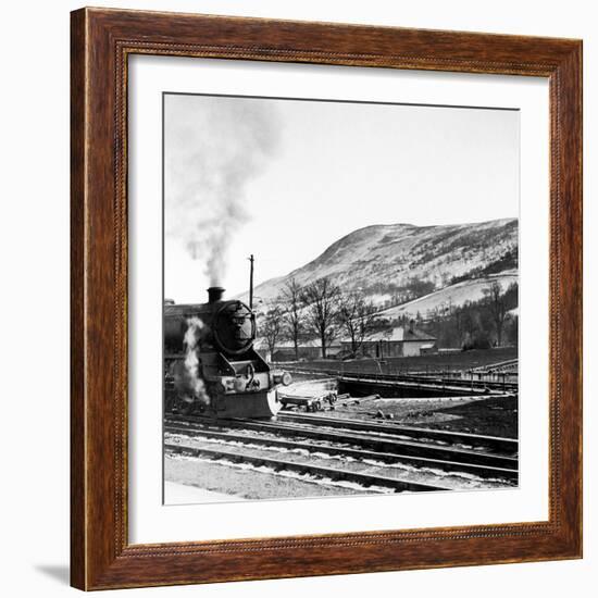 Steam Train Leaving Blair Atholl, 1947-Staff-Framed Photographic Print