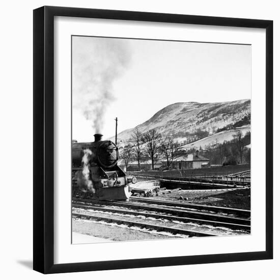 Steam Train Leaving Blair Atholl, 1947-Staff-Framed Photographic Print
