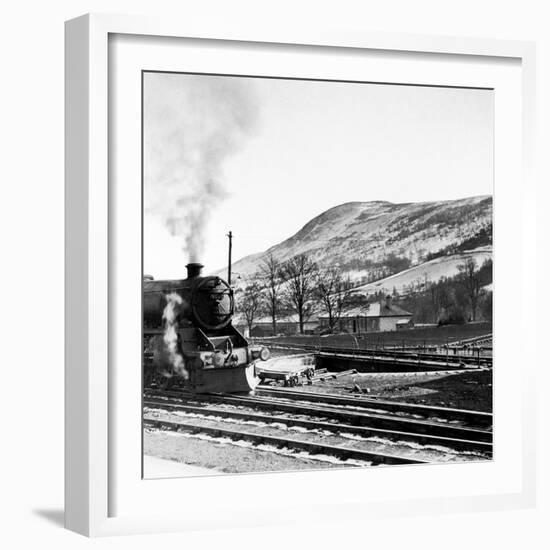 Steam Train Leaving Blair Atholl, 1947-Staff-Framed Photographic Print