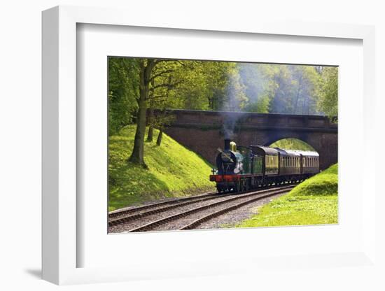 Steam Train on Bluebell Railway, Horsted Keynes, West Sussex, England, United Kingdom, Europe-Neil Farrin-Framed Photographic Print