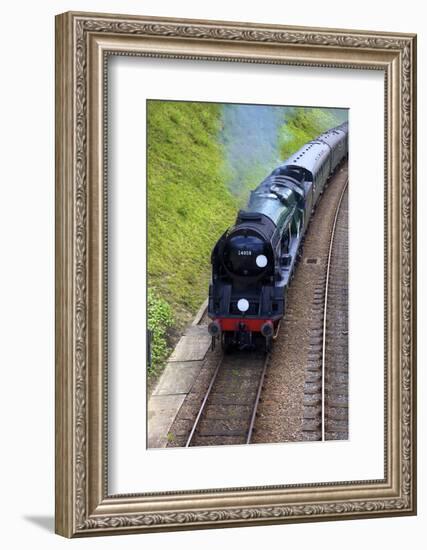 Steam Train on Bluebell Railway, Horsted Keynes, West Sussex, England, United Kingdom, Europe-Neil Farrin-Framed Photographic Print