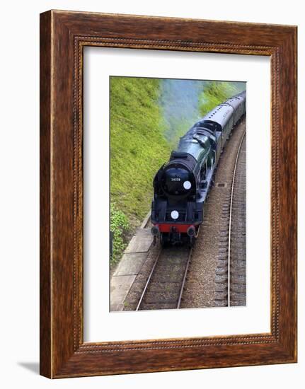 Steam Train on Bluebell Railway, Horsted Keynes, West Sussex, England, United Kingdom, Europe-Neil Farrin-Framed Photographic Print