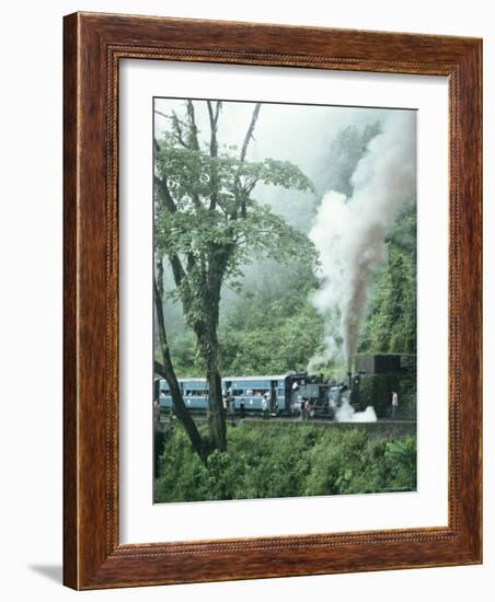 Steam Train on the Way to Darjeeling, West Bengal State, India, Asia-Sybil Sassoon-Framed Photographic Print