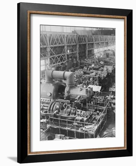 Steam Turbines Being Assembled-null-Framed Photographic Print