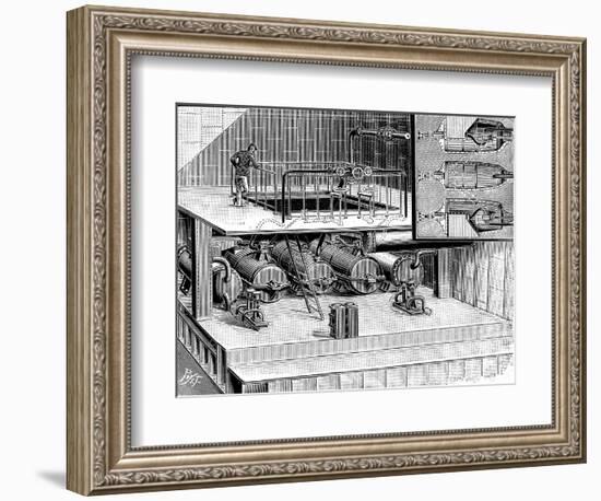 Steam Turbines Fitted into the Dover Packet Boat Queen, 1904-null-Framed Giclee Print
