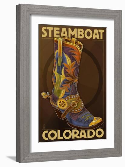 Steamboat, Colorado - Boot-Lantern Press-Framed Art Print