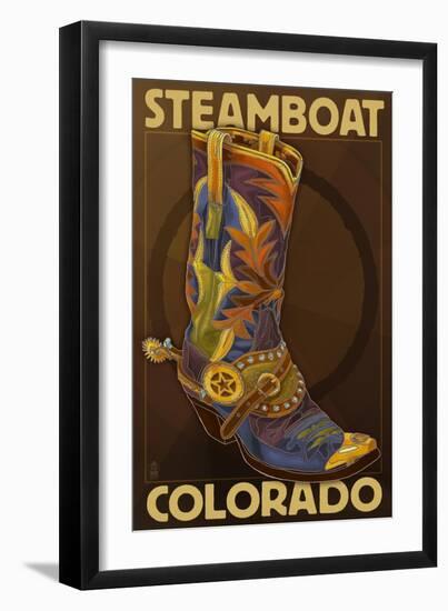 Steamboat, Colorado - Boot-Lantern Press-Framed Art Print