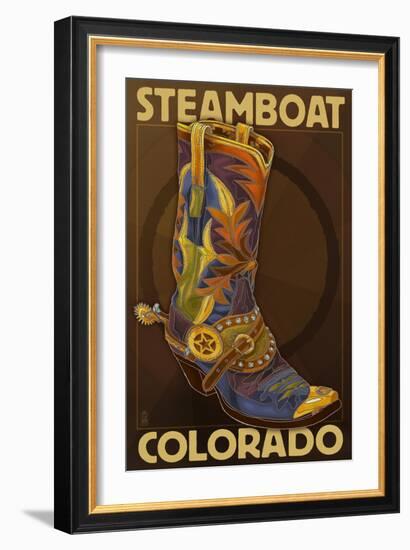 Steamboat, Colorado - Boot-Lantern Press-Framed Art Print