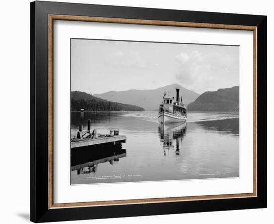 Steamboat Doris on Lake Placid, Adirondack Mountains, C.1902-null-Framed Photographic Print