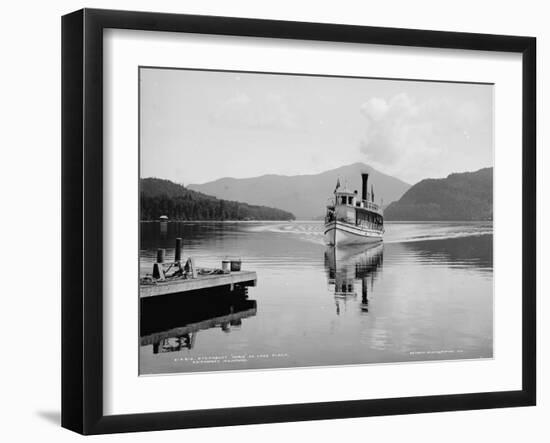 Steamboat Doris on Lake Placid, Adirondack Mountains, C.1902-null-Framed Photographic Print