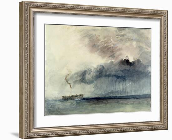 Steamboat in a Storm, C.1841 (W/C and Pencil on Paper)-J. M. W. Turner-Framed Giclee Print