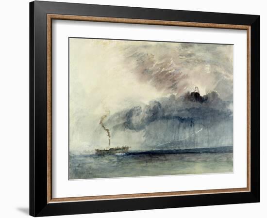 Steamboat in a Storm, C.1841 (W/C and Pencil on Paper)-J. M. W. Turner-Framed Giclee Print