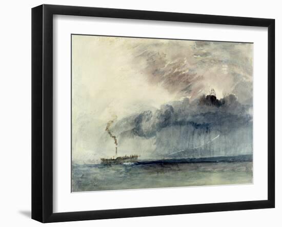 Steamboat in a Storm, C.1841 (W/C and Pencil on Paper)-J. M. W. Turner-Framed Giclee Print