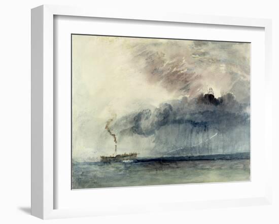 Steamboat in a Storm, C.1841 (W/C and Pencil on Paper)-J. M. W. Turner-Framed Giclee Print