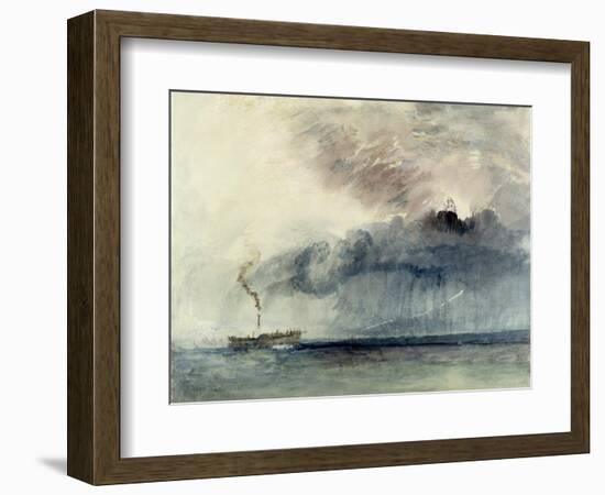 Steamboat in a Storm, C.1841 (W/C and Pencil on Paper)-J. M. W. Turner-Framed Giclee Print