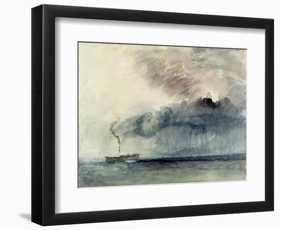 Steamboat in a Storm, C.1841 (W/C and Pencil on Paper)-J. M. W. Turner-Framed Giclee Print