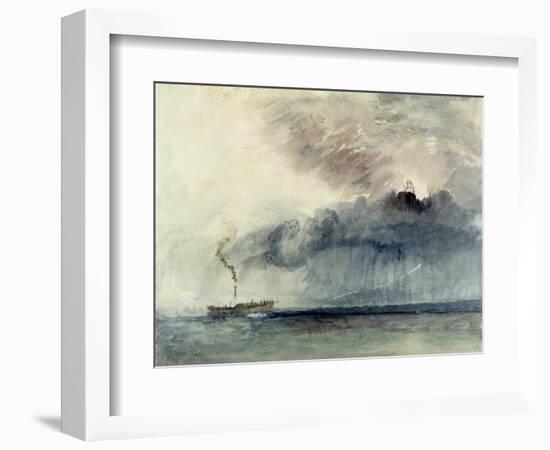 Steamboat in a Storm, C.1841 (W/C and Pencil on Paper)-J. M. W. Turner-Framed Giclee Print