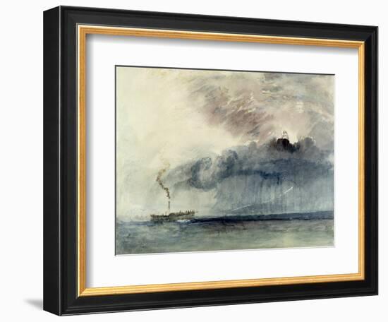 Steamboat in a Storm, C.1841 (W/C and Pencil on Paper)-J. M. W. Turner-Framed Giclee Print