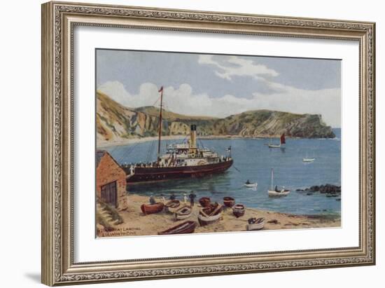 Steamboat Landing, Lulworth Cove-Alfred Robert Quinton-Framed Giclee Print