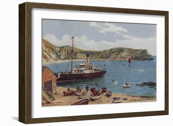 Steamboat Landing, Lulworth Cove-Alfred Robert Quinton-Framed Giclee Print