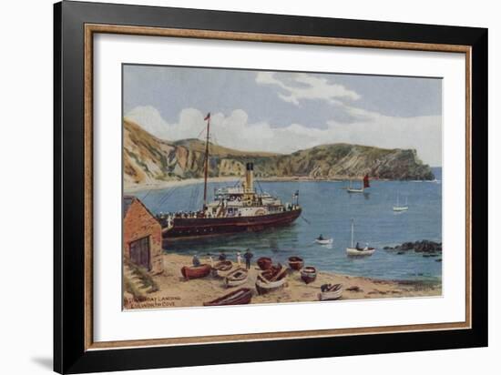 Steamboat Landing, Lulworth Cove-Alfred Robert Quinton-Framed Giclee Print