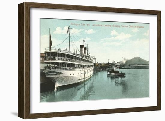 Steamboat Landing, Michigan City-null-Framed Art Print