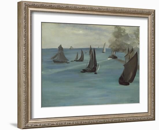 Steamboat Leaving Boulogne, 1864-Edouard Manet-Framed Giclee Print