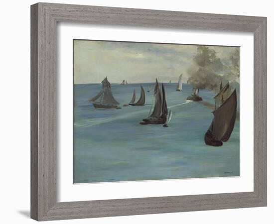 Steamboat Leaving Boulogne, 1864-Edouard Manet-Framed Giclee Print