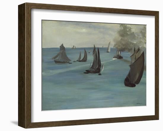 Steamboat Leaving Boulogne, 1864-Edouard Manet-Framed Giclee Print