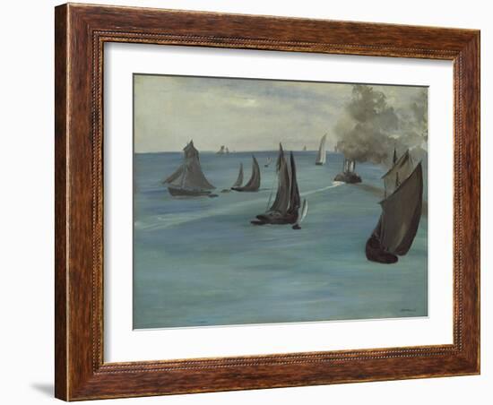 Steamboat Leaving Boulogne, 1864-Edouard Manet-Framed Giclee Print