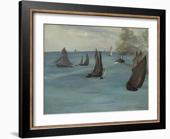 Steamboat Leaving Boulogne, 1864-Edouard Manet-Framed Giclee Print