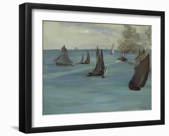 Steamboat Leaving Boulogne, 1864-Edouard Manet-Framed Giclee Print