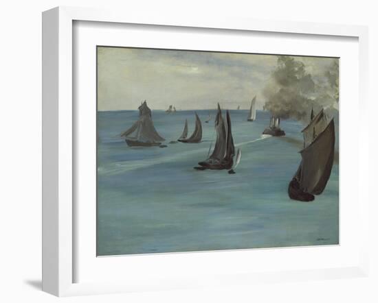 Steamboat Leaving Boulogne, 1864-Edouard Manet-Framed Giclee Print