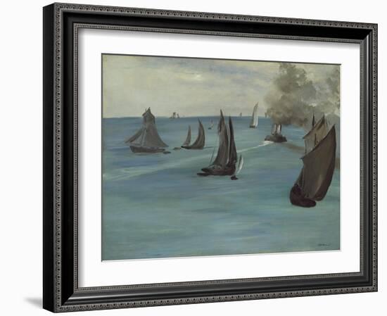 Steamboat Leaving Boulogne, 1864-Edouard Manet-Framed Giclee Print
