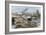 Steamboat Loading Cotton on Buffalo Bayou, Connected to the Gulf of Mexico, Houston, Texas, 1870s-null-Framed Giclee Print