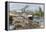 Steamboat Loading Cotton on Buffalo Bayou, Connected to the Gulf of Mexico, Houston, Texas, 1870s-null-Framed Premier Image Canvas