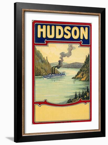 Steamboat on the Hudson River-null-Framed Art Print