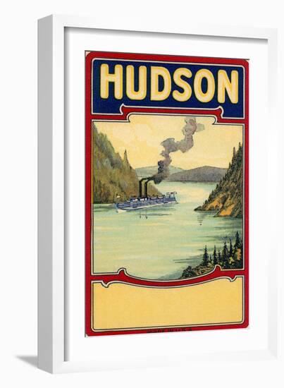 Steamboat on the Hudson River-null-Framed Art Print