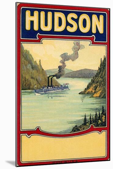 Steamboat on the Hudson River-null-Mounted Art Print