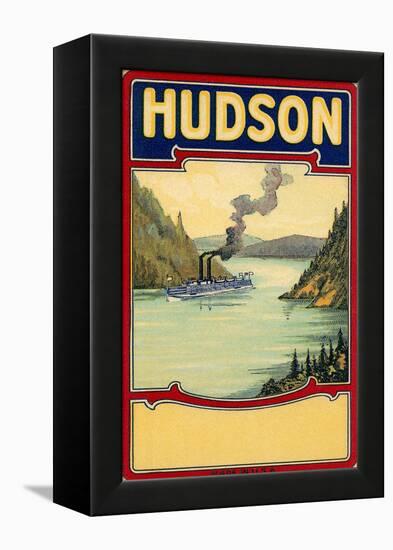 Steamboat on the Hudson River-null-Framed Stretched Canvas